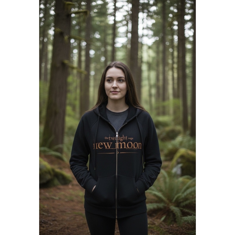 2009 vintage Twilight Saga: New Moon black zipper Sz XL Bella Swan